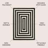 Bandol Modern Classic Mitre Stripe Area Rug