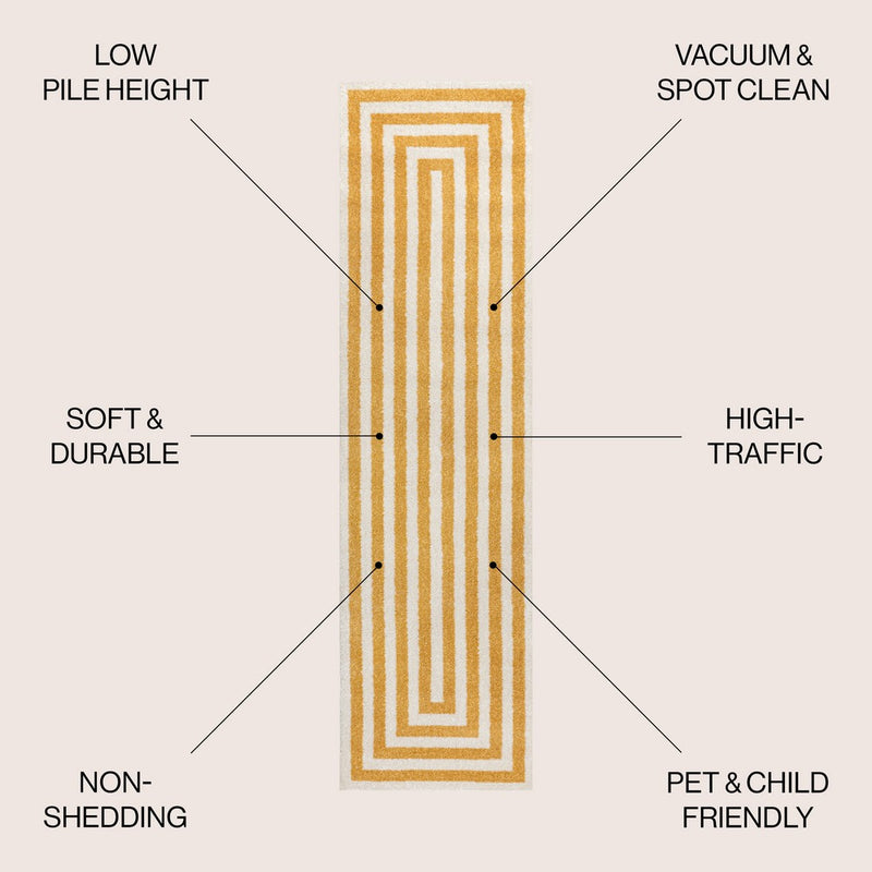 Bandol Modern Classic Mitre Stripe Area Rug