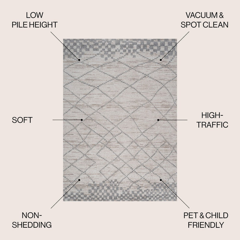 Asilah Moroccan Modern Diamond Area Rug