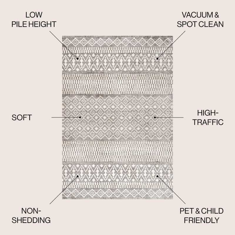 Ifrane Berber Geometric Stripe Area Rug