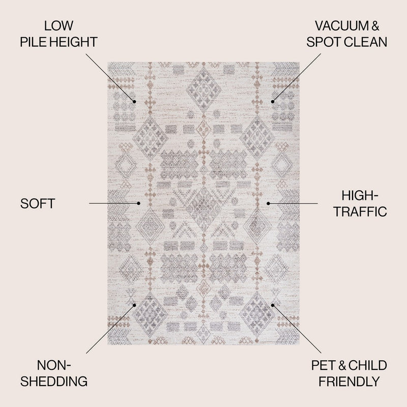 Bhalil Berber Diamond Geometric Area Rug