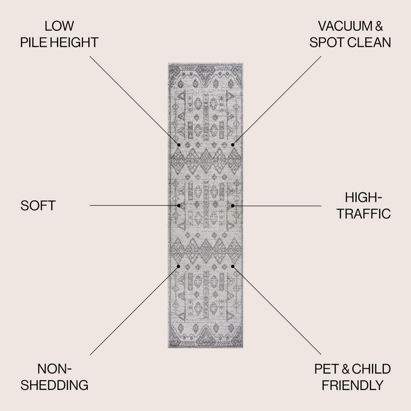 Idris Tribal Diamond Geometric Area Rug