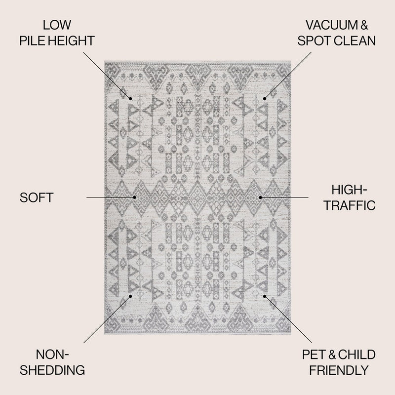 Idris Tribal Diamond Geometric Area Rug