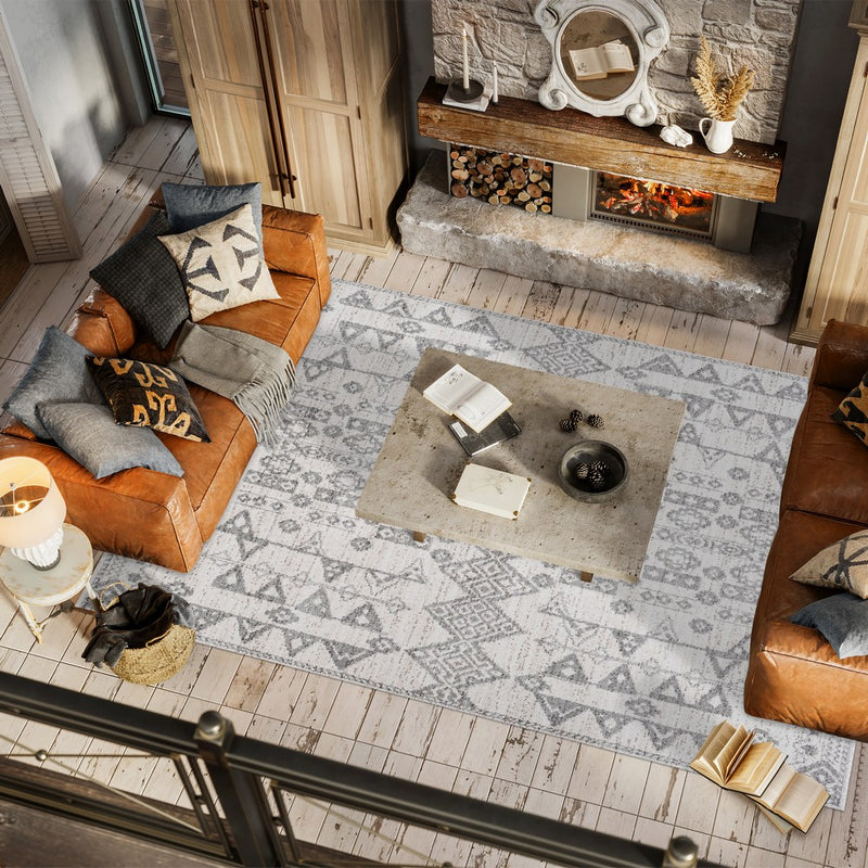 Idris Tribal Diamond Geometric Area Rug