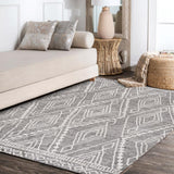 Rih Moroccan Style Diamond Area Rug
