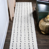 Pele Modern Geometric Dot Shag Area Rug
