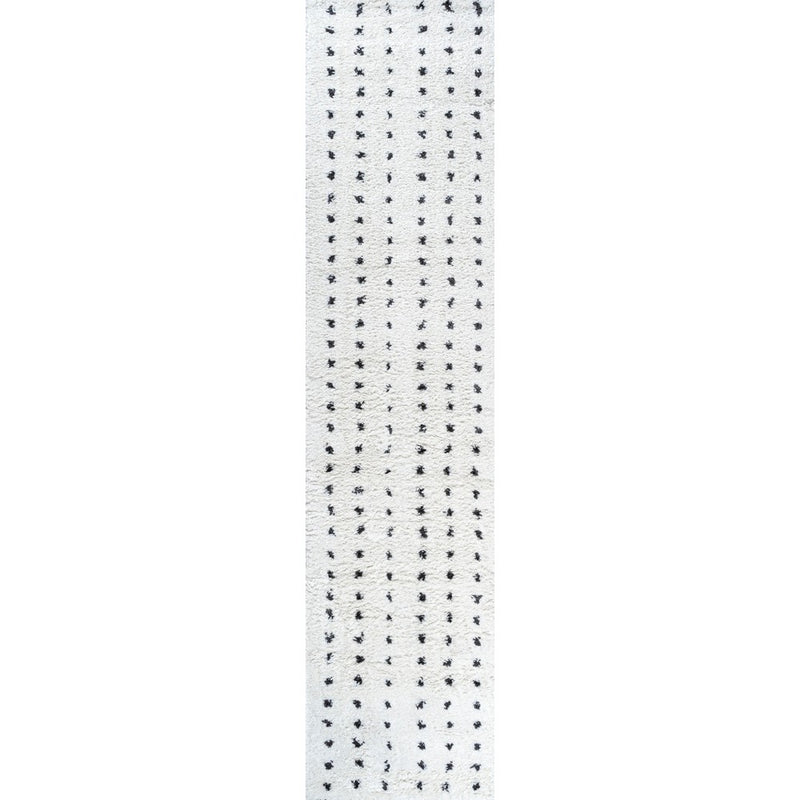 Pele Modern Geometric Dot Shag Area Rug