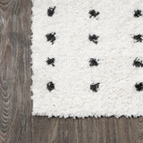 Pele Modern Geometric Dot Shag Area Rug