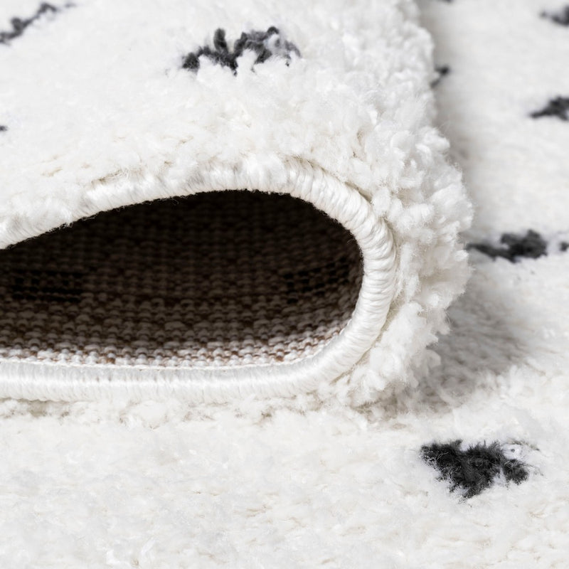 Pele Modern Geometric Dot Shag Area Rug