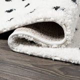 Pele Modern Geometric Dot Shag Area Rug