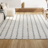 Pele Modern Geometric Dot Shag Area Rug