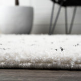 Pele Modern Geometric Dot Shag Area Rug