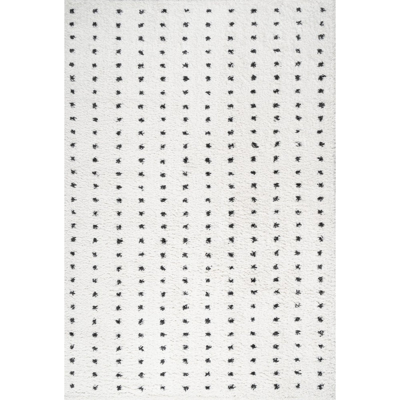 Pele Modern Geometric Dot Shag Area Rug