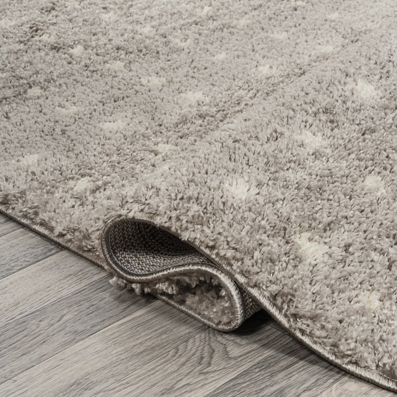 Pele Modern Geometric Dot Shag Area Rug