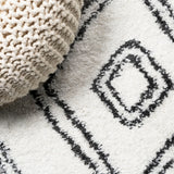 Deia Moroccan Style Diamond Shag Area Rug