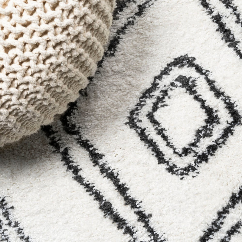 Deia Moroccan Style Diamond Shag Area Rug