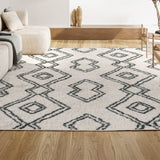Deia Moroccan Style Diamond Shag Area Rug