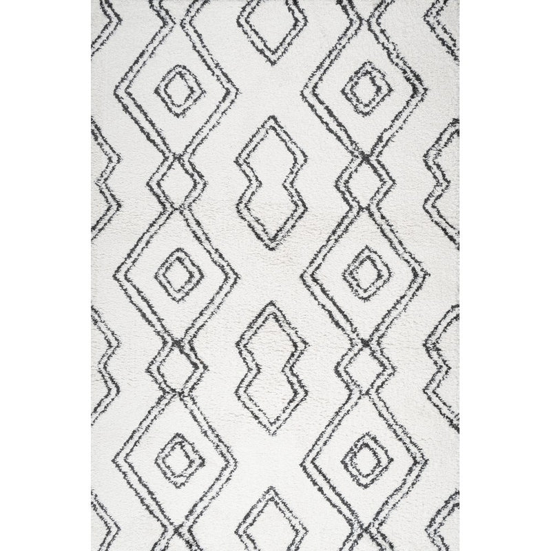 Deia Moroccan Style Diamond Shag Area Rug