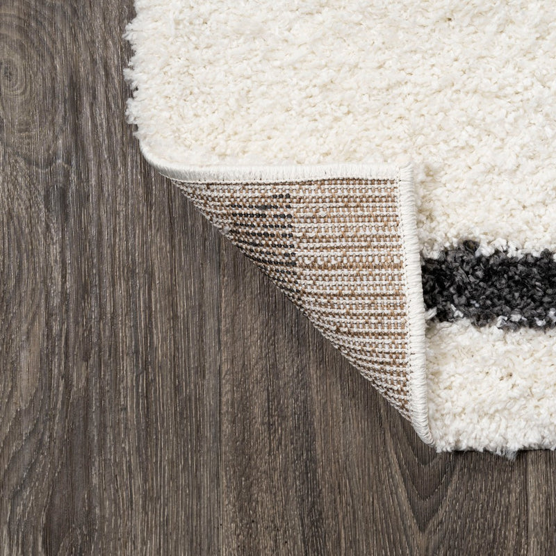 Alaro Berber Stripe Shag Area Rug