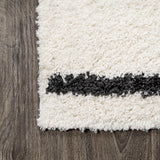 Alaro Berber Stripe Shag Area Rug