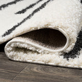 Alaro Berber Stripe Shag Area Rug