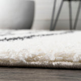 Alaro Berber Stripe Shag Area Rug