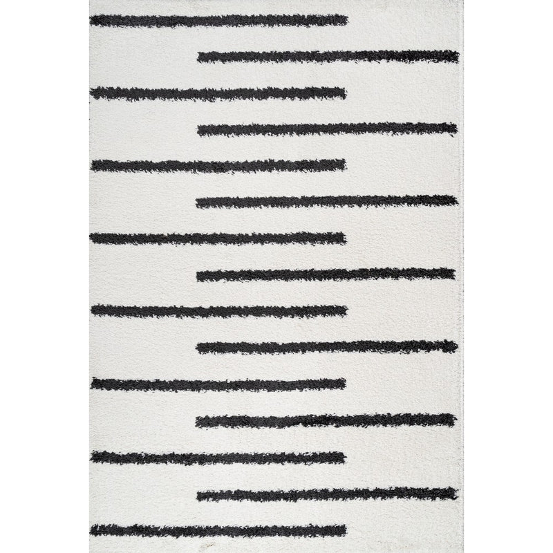 Alaro Berber Stripe Shag Area Rug