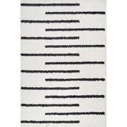 Alaro Berber Stripe Shag Area Rug