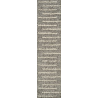 Alaro Berber Stripe Shag Area Rug