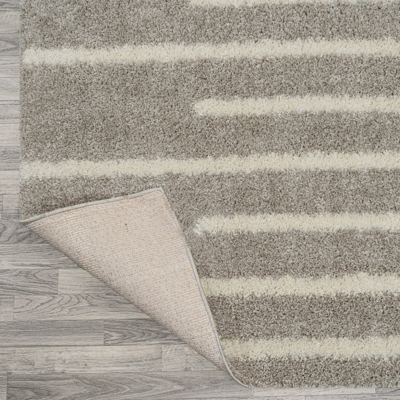Alaro Berber Stripe Shag Area Rug