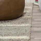 Alaro Berber Stripe Shag Area Rug