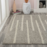 Alaro Berber Stripe Shag Area Rug