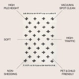 Cristo Berber Geometric Shag Area Rug