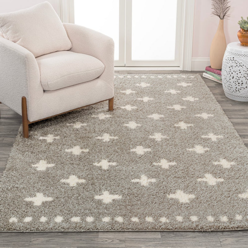 Cristo Berber Geometric Shag Area Rug