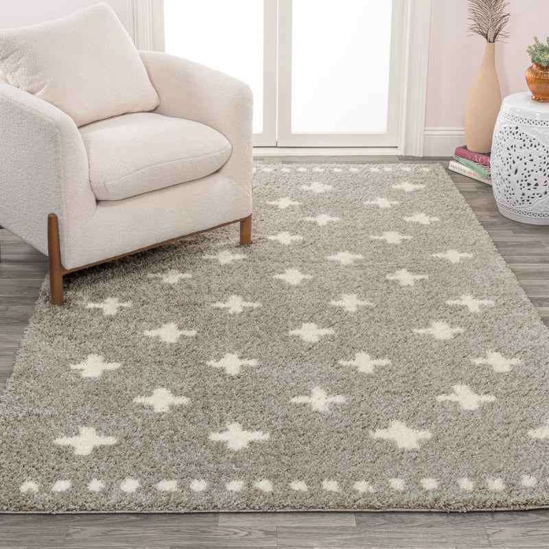 Cristo Berber Geometric Shag Area Rug