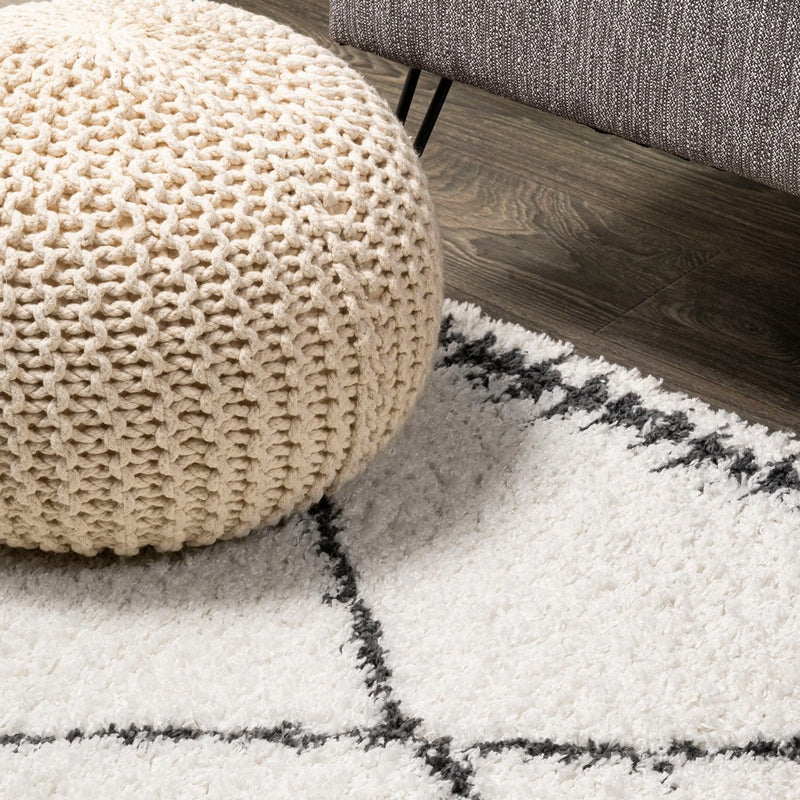 Calvia Moroccan Diamond Shag Area Rug