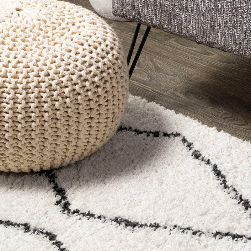 Catala Moroccan Diamond Shag Area Rug