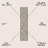 Catala Moroccan Diamond Shag Area Rug