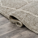 Catala Moroccan Diamond Shag Area Rug