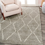 Catala Moroccan Diamond Shag Area Rug