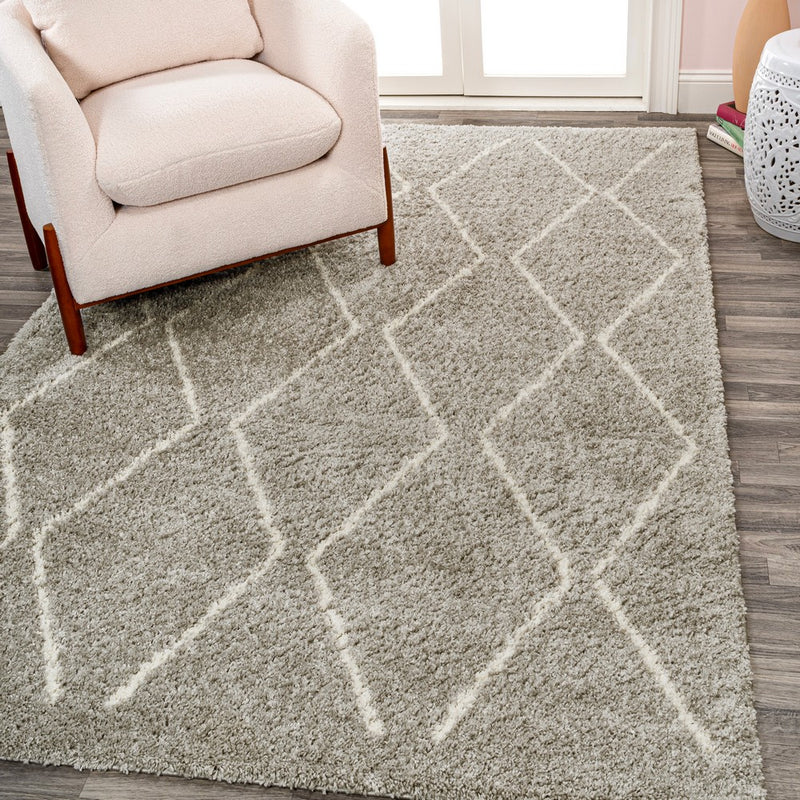 Catala Moroccan Diamond Shag Area Rug