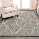 Catala Moroccan Diamond Shag Area Rug