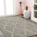 Catala Moroccan Diamond Shag Area Rug