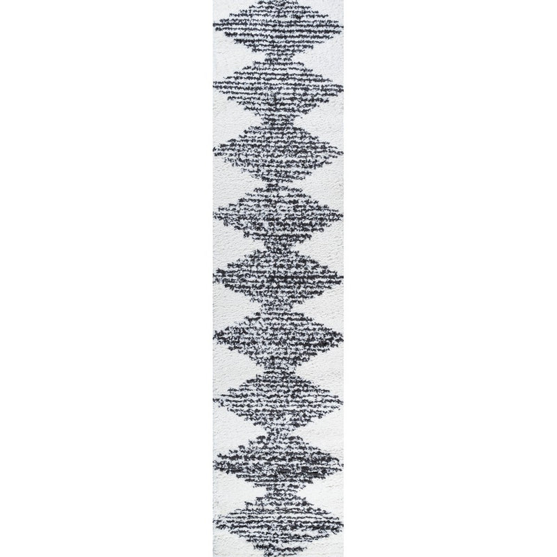 Elm Diamond Stripe Geometric Shag Area Rug