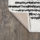 Elm Diamond Stripe Geometric Shag Area Rug