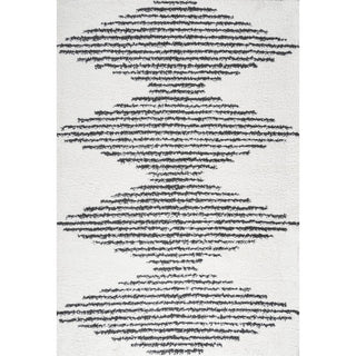 Elm Diamond Stripe Geometric Shag Area Rug