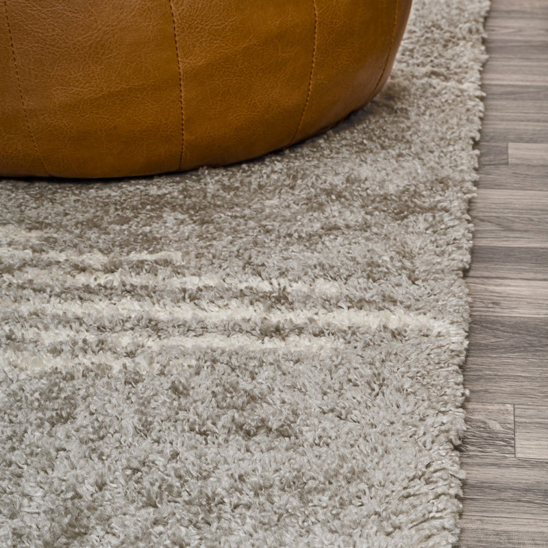 Elm Diamond Stripe Geometric Shag Area Rug