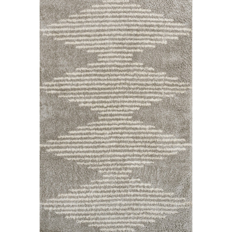 Elm Diamond Stripe Geometric Shag Area Rug