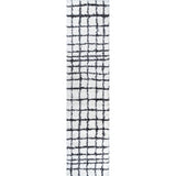 Arenal Geometric Grid Shag Area Rug