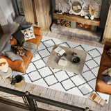 Cami Moroccan Style Diamond Shag Area Rug